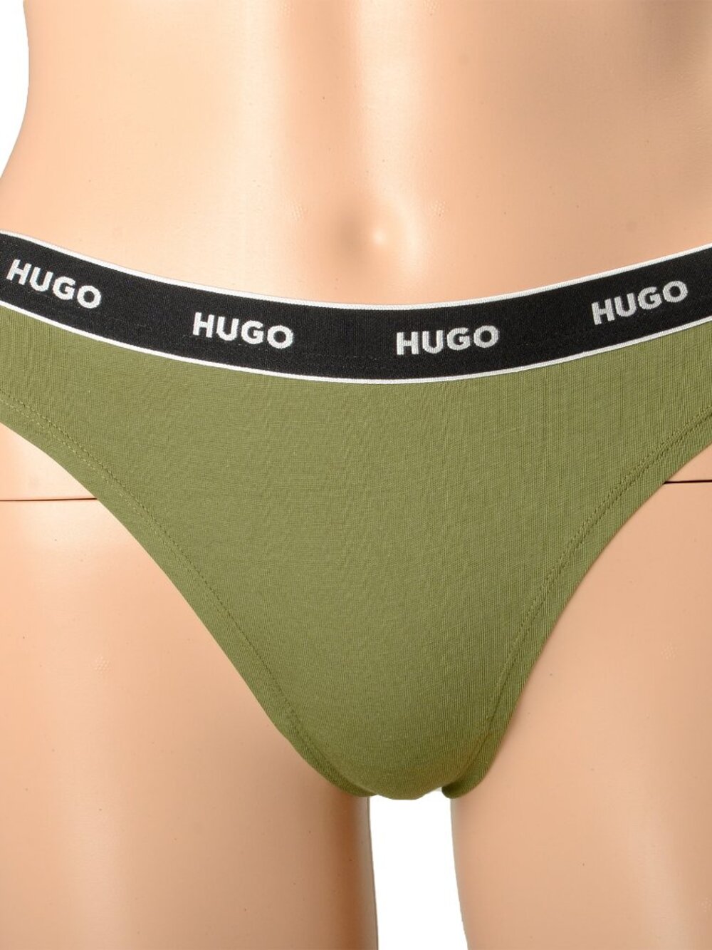 Hugo Boss Women's "Thong Stripe" Logo Print Thong Panties US S IT 40